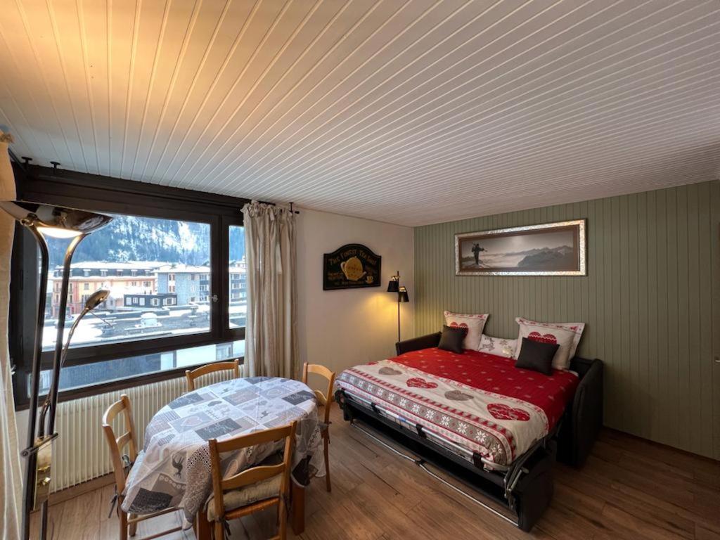 Studio Dent Du Caiman, Chamonix Hyper Centre, Parking, Vue Mont Blanc Экстерьер фото